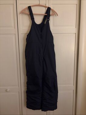 Kids Insulated Snow Bib Overalls - Navy